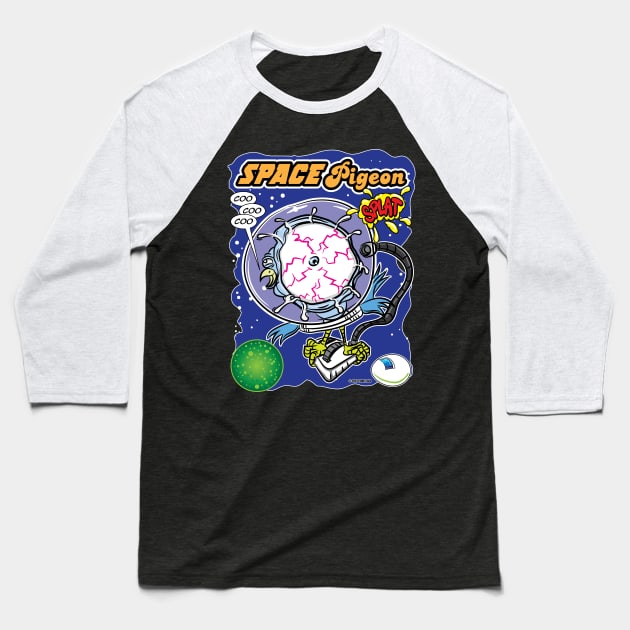 Space Pigeon Baseball T-Shirt by eShirtLabs